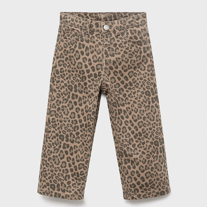 Girls Denim Jeans - Cheetah Print
