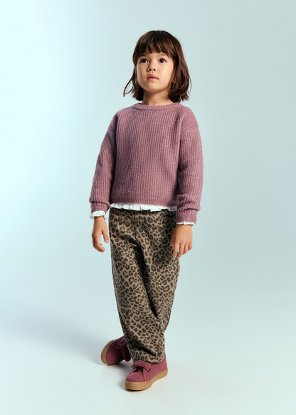 Girls Denim Jeans - Cheetah Print