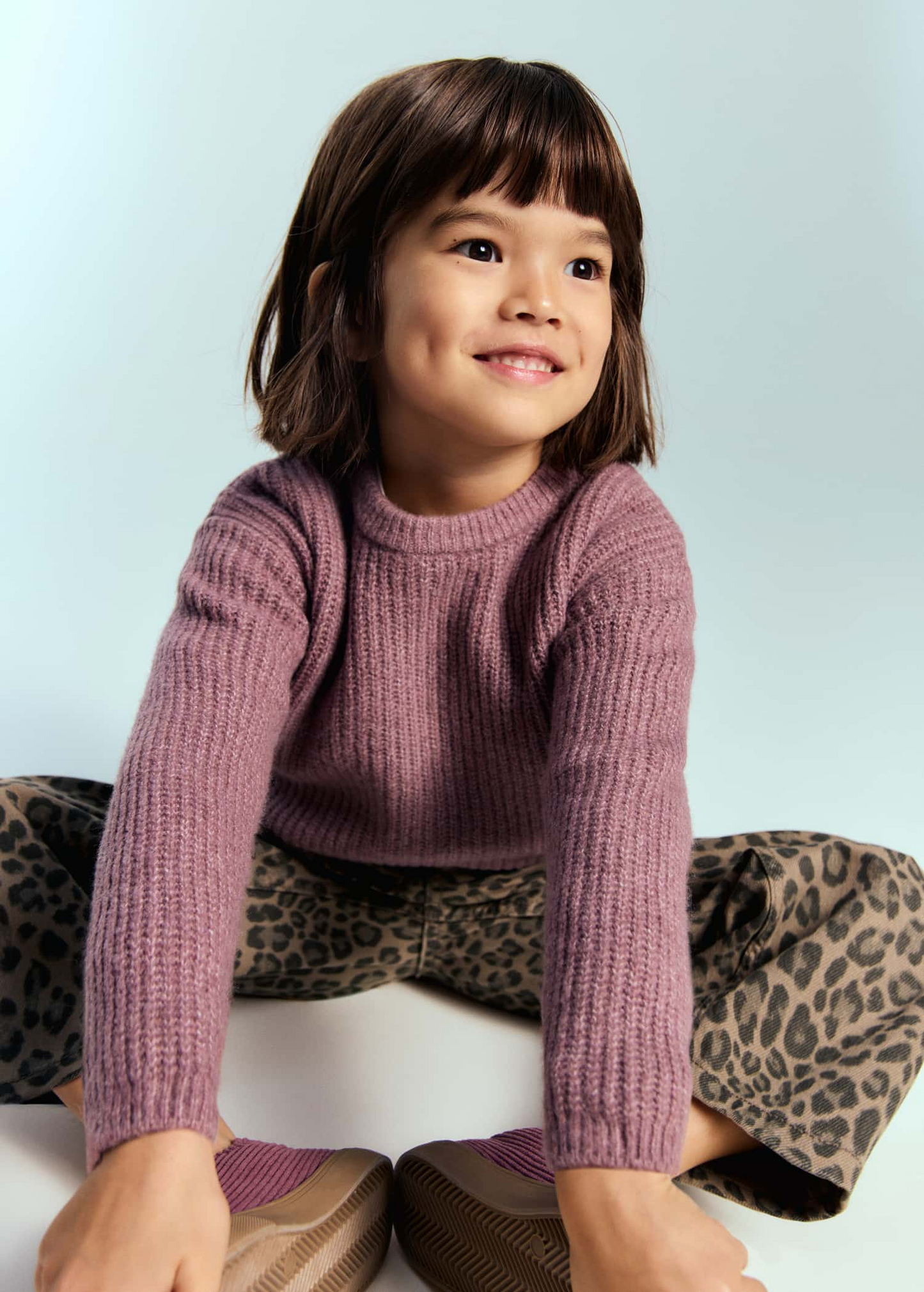 Girls Denim Jeans - Cheetah Print