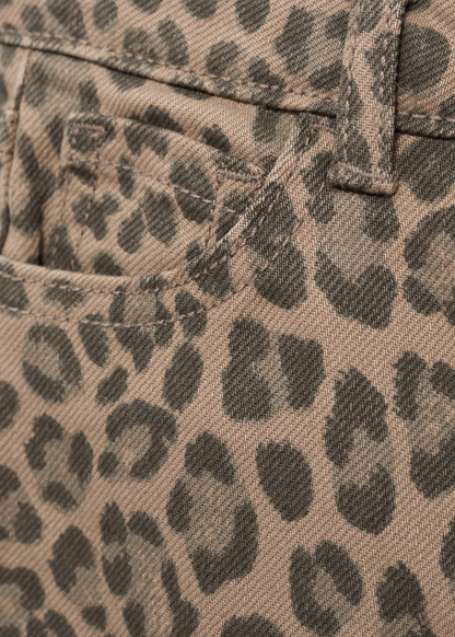 Girls Denim Jeans - Cheetah Print