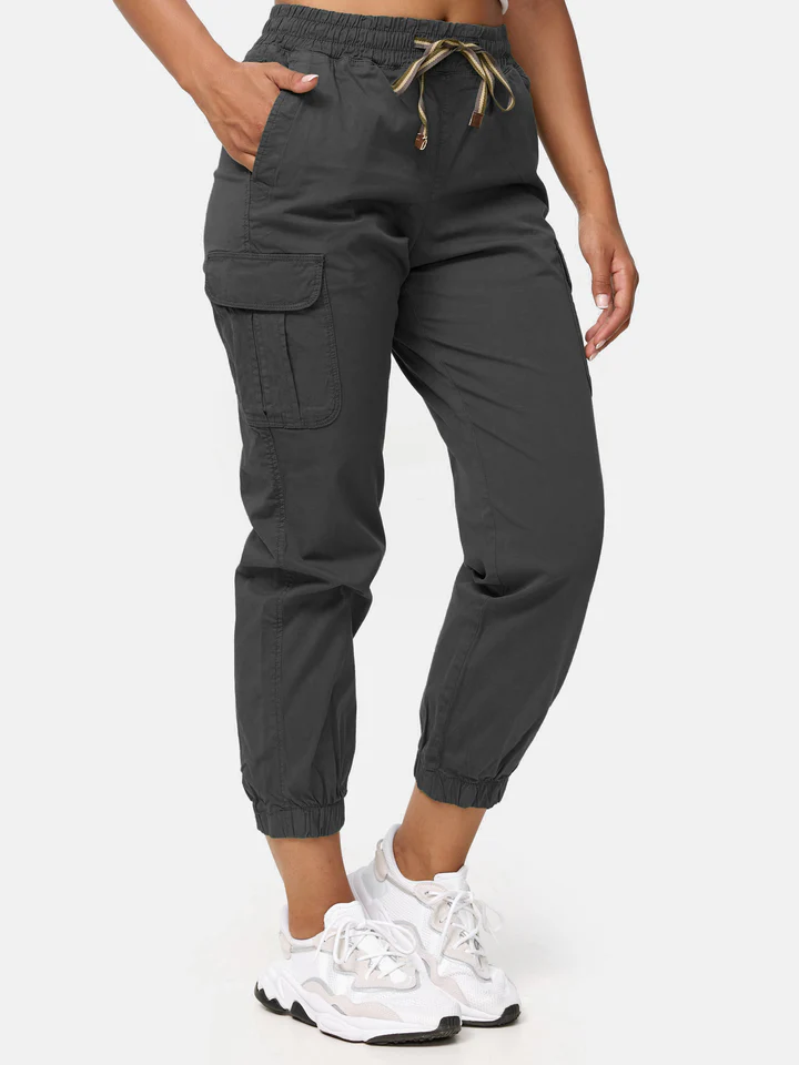 Women's Cargo Trousers, Women's Walking Trousers, Regular Fit F600 Women's Jogger Cargo Trousers, Anthra Color