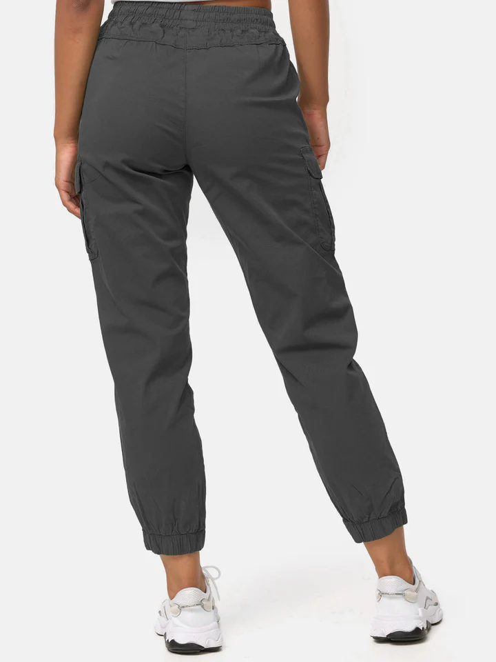 Women's Cargo Trousers, Women's Walking Trousers, Regular Fit F600 Women's Jogger Cargo Trousers, Anthra Color