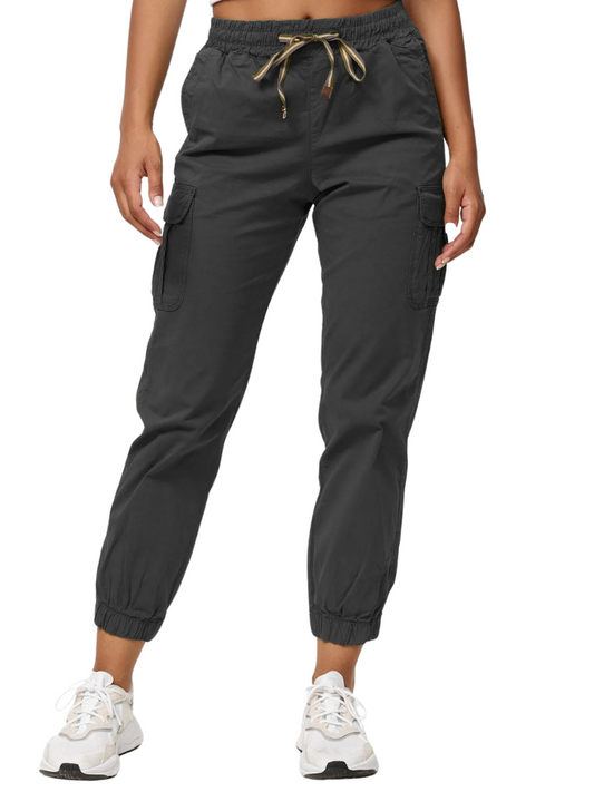 Women's Cargo Trousers, Women's Walking Trousers, Regular Fit F600 Women's Jogger Cargo Trousers, Anthra Color